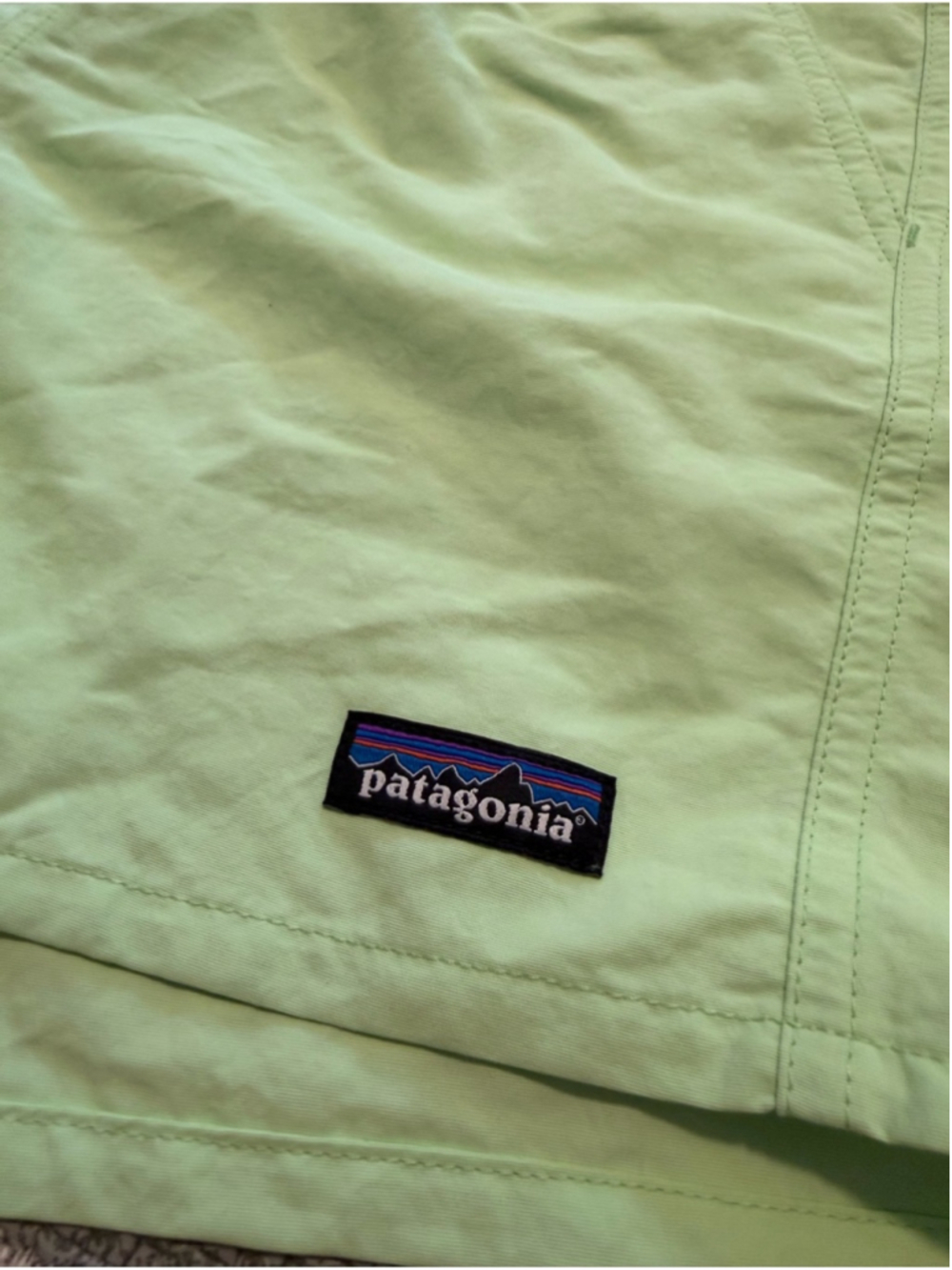 NEW Patagonia Baggies 5” Salamander Green Activewear Shorts running gym workout - Picture 3 of 10